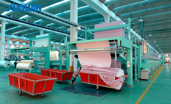 4 Chamber Textile Stenter Machine With Roll Batching Device Home Textile Fabric