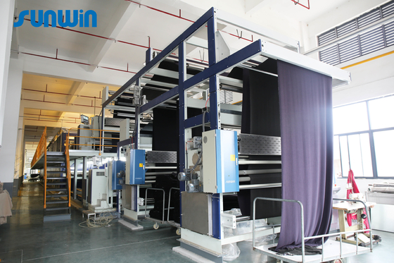 Multi Pass Fabric Finishing  Hot Air Stenter Machine 2400mm For Bed Sheet Fabrics