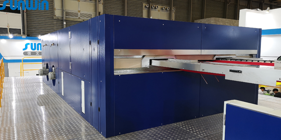 10 Chamber 100m/Min Heat Setting Fabric Steam Heating Machine For Velvet Fabric