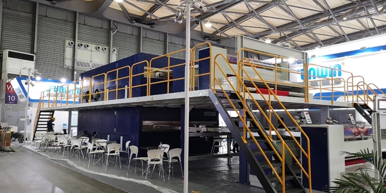 2600mm Double Deck Fabric Heat Setting Machine For Woven Type Fabrics 8 Chamber
