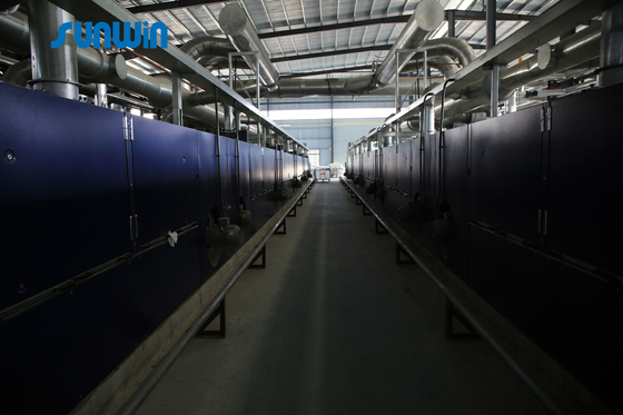 Single Padder Inverter Speed Controlled Hot Air Stenter Machine For Warp Knit Fabric
