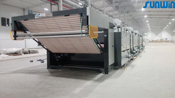 Continuous Knit Textile Drying Machine Preshirnking 3-50m/Min