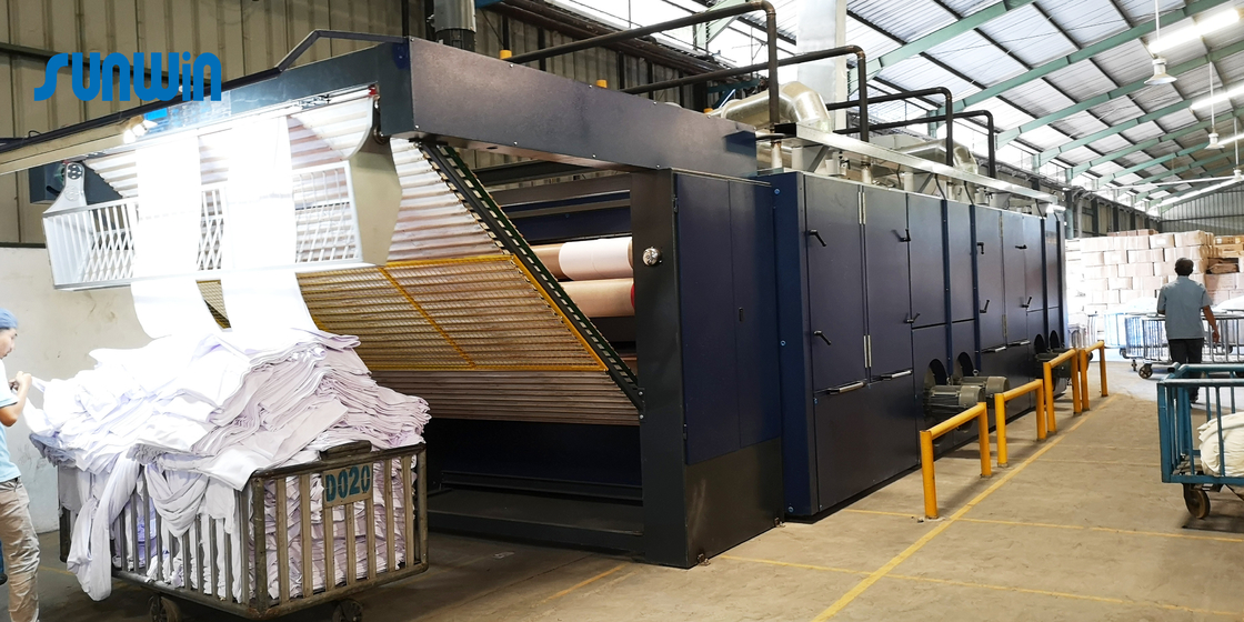 2600mm Tubular Textile Drying Machine 6 Chambers Multi Pass Fabric Drying Machine