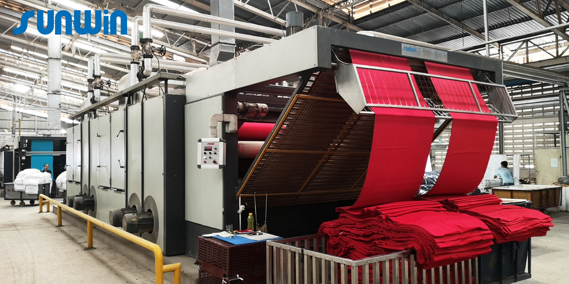 Thermal Oil Heated Softness Machine Dry Polyester Tensionless Tubular Fabric Shrinking Machine