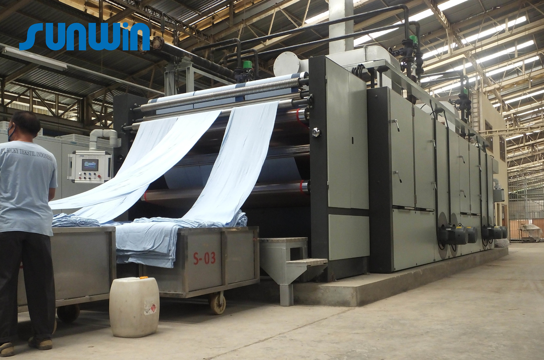 Tubular Dyeing Finishing 35T Textile Drying Machine Fabric Compactor Machine CE