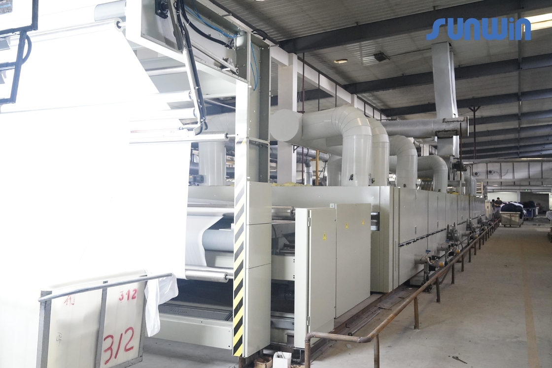 After Dyeing 60T Fabric Stenter Machine 210KW Fabric Stentering Process